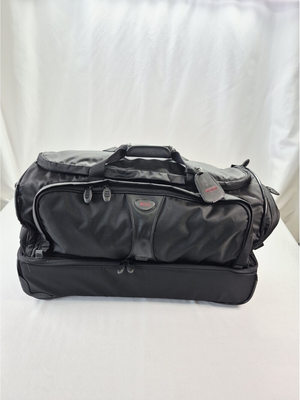 TUMI 30" Rolling Split Black Duffel Bag FXT Ballistic Nylon